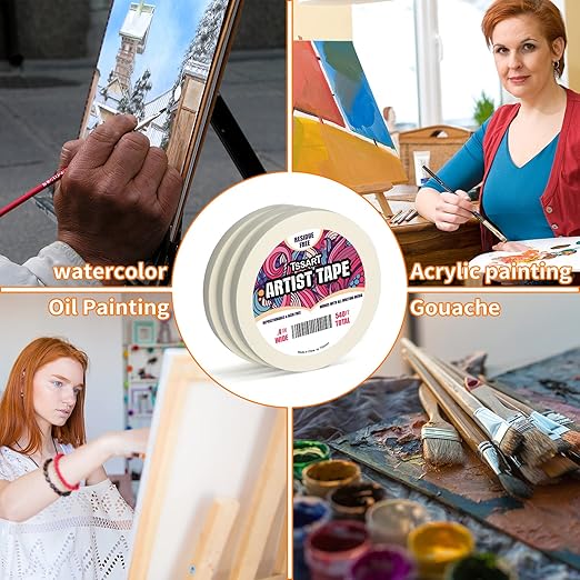 3 Pack White Artist Tape - Image 7