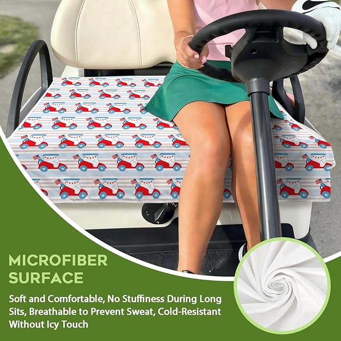 Golf Cart Seat Covers Club Car Golf Cart Accessories for Men Women Golf Carts Seat Towel Blanket 2-Seat Golf Cart Decorations