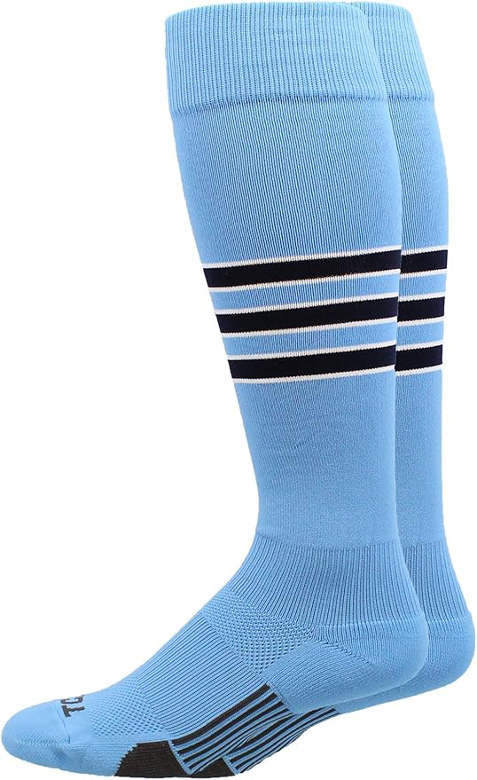 MadSportsStuff Softball Socks Baseball Socks | White & Team Colors | USA Made | Sizes for Girls, Youth Boys, Men & Women