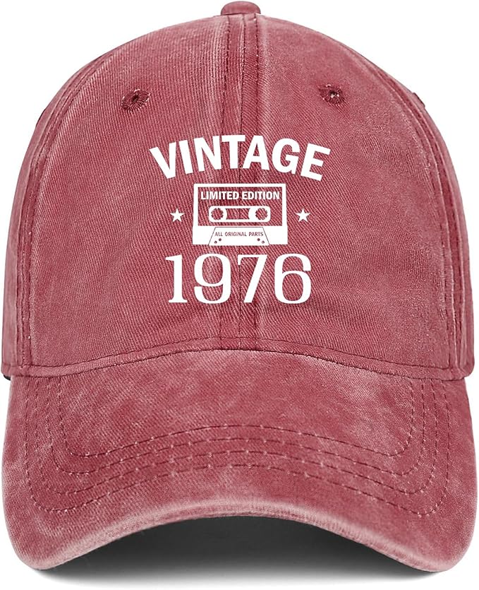 50th Birthday Gifts for Men Women 1976 Hats Vintage 1976 Baseball Cap for 50 Year Old Birthday Gifts for Fathers Mothers Day