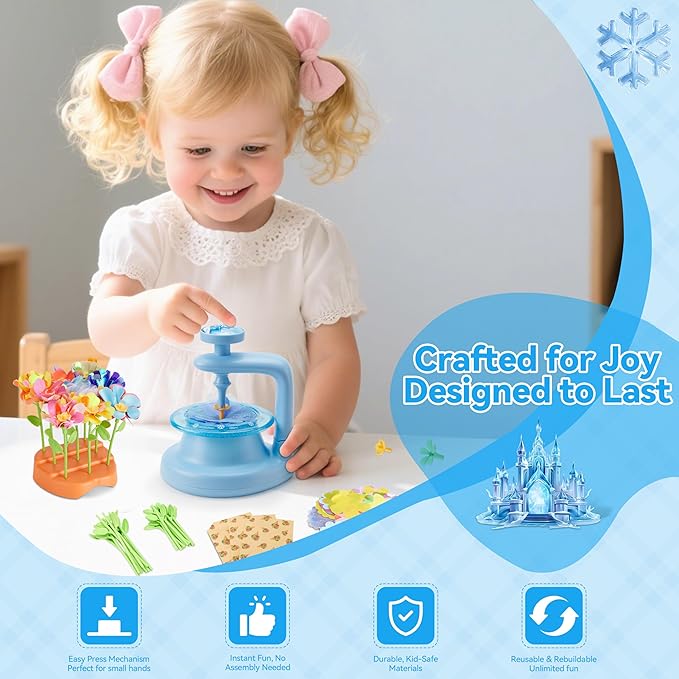 Hamdol DIY Flower Bouquet Kit for Boys and Girls Ages 4-8, Fabric Arts & Crafts - Image 3