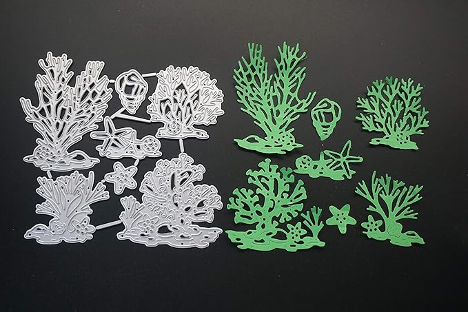 Metal Beach Shell Starfish Conch Coral Cutting Dies, Ocean Life Die Cuts - Image 3