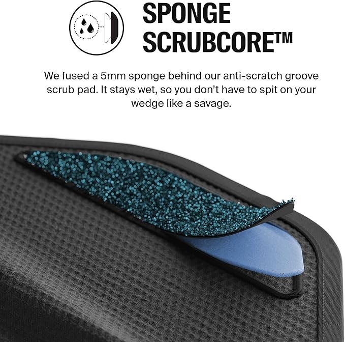 BUNX Best Golf Towel - Sponge Club Scrubbing Pad with Quick Release Magnetic Tablet - Patent Pending Premium Golf Accessories - Microfiber Club Cleaner (DATS Good Gimme)