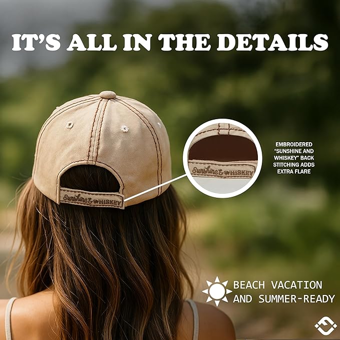 Funky Junque Distressed Vintage Baseball Cap - Embroidered Patch Women's Hat - Holiday, Lifestyle & Patriotic Designs