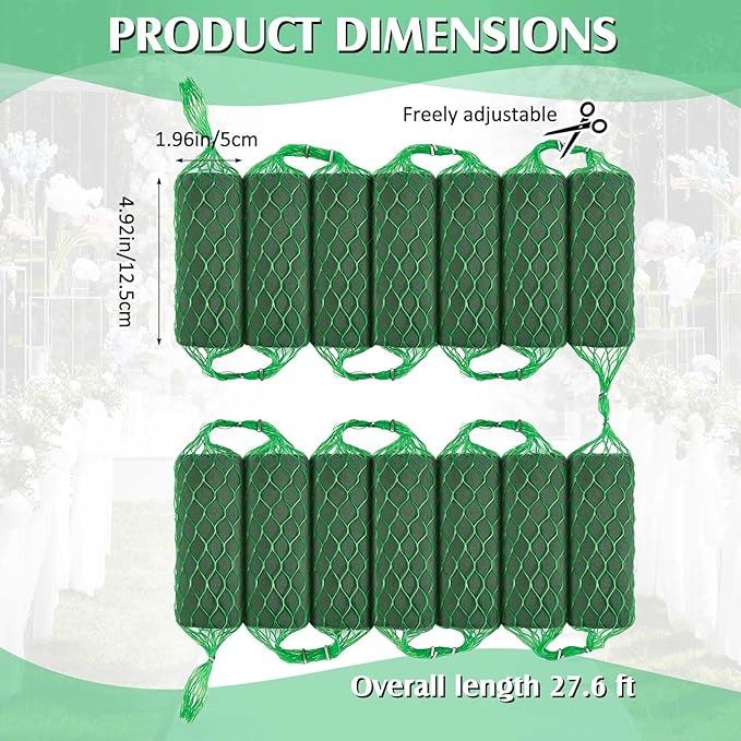 42 Pcs Floral Foam Garland 27.6ft Absorption Flower Holder Plant Foam Flower - Image 2