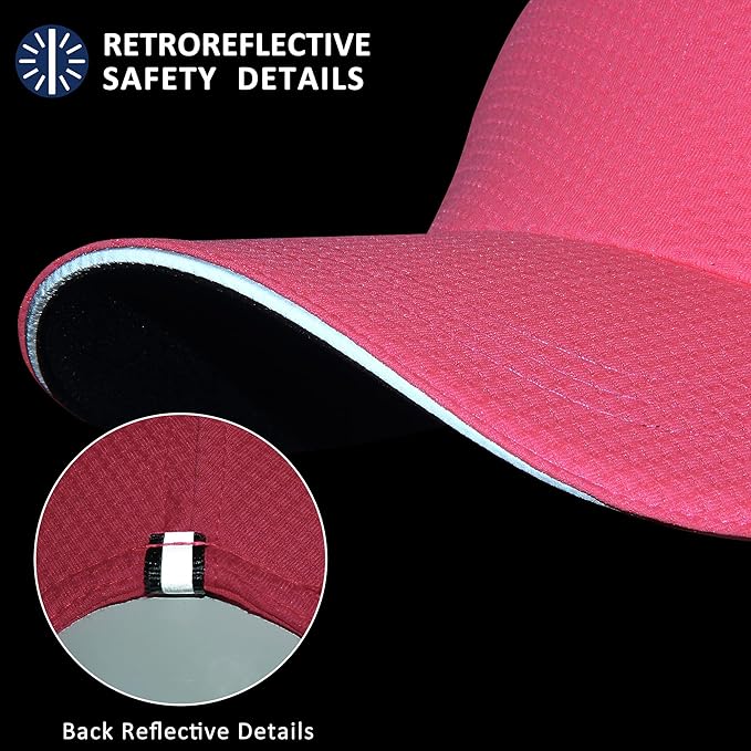 GADIEMKENSD Women's Race Day Running Cap Performance Mesh Hat - Excellent Ventilation, Lightweight, Reflective Safety