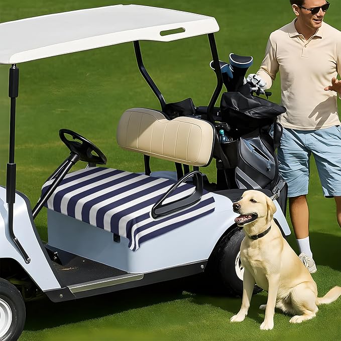 Golf Cart Seat Covers Club Car Golf Cart Accessories for Men Women Golf Carts Seat Towel Blanket 2-Seat Golf Cart Decorations