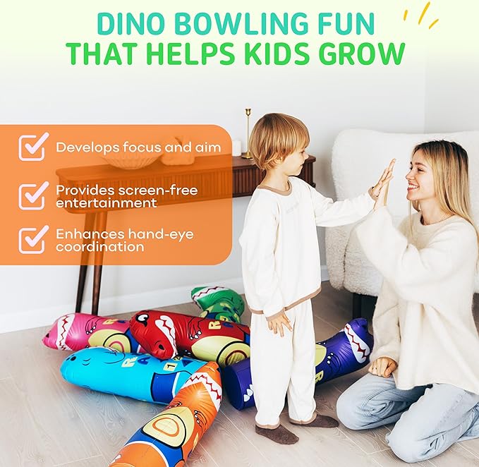 Inflatable Dinosaur Bowling Set - Image 5