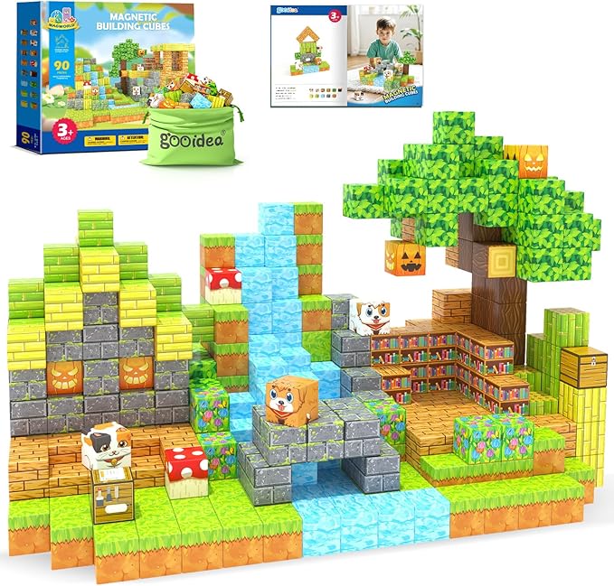Large Magnetic Blocks 1" Building Cubes Toys by EveryChildsPick