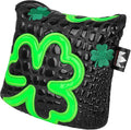 Craftsman Golf Green Lucky Clover Driver Wood Hybrid Headcover Blade Mallet Putter Cover for Scotty Cameron Taylormade Odyssey Also for Custom Version with Your Name Stitched