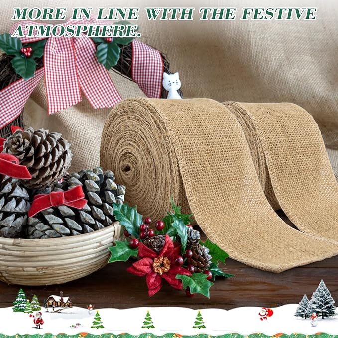 Burlap Ribbon 3 Inch Wide - Image 4