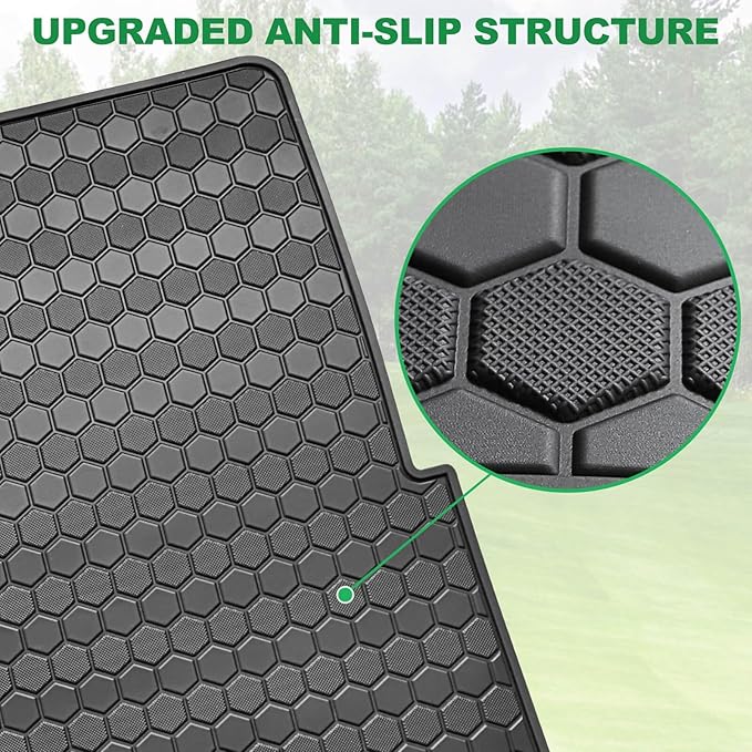 EZGO TXT Golf Cart Floor Mat, Upgraded Full Coverage Liner Mat Replacement Install Easily Thick Rubber Anti-Slip, Fit EZGO TXT (1994+), EX1 (2020), Valor, Cushman Workhorse&Express S4