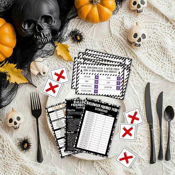 Halloween Games for Adults Friends, Halloween Family Friends Feud Trivia Games - Image 3