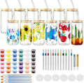 WJXCYGG 6 Sets Paint Your Own Wine Glass Paint Set 6 Wine Glass 2 Glass Paint by Unknown