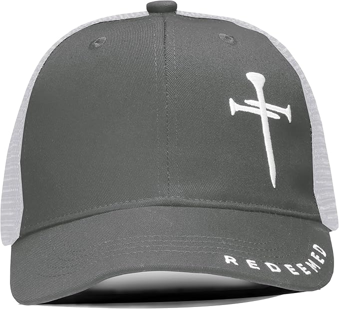 Christian Hats for Men Women with Gift Box, Embroidered Three Nails Cross Baseball Caps, Adjustable Mesh Outdoor Hat