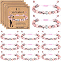 12 Set Sport Adjustable Beaded Bracelets Gifts Football Softball Soccer Volleyball Golf Basketball Hockey Bracelets for Women Men Adjustable Beaded Accessories