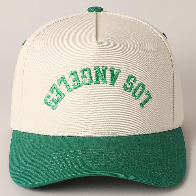 MIRMARU Two-Tone Vintage Canvas Trucker Hats for Men & Women, Adjustable Size Baseball Caps with Trendy Embroidered Design