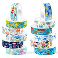 12 Rolls Blue Ocean Washi Tape, Underwater World Masking Tapes, Sea Animal by Unknown
