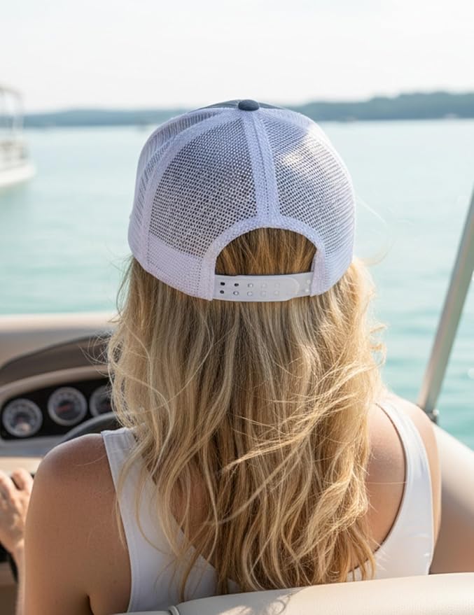 InnoBeta Pontoon Queen Hat, Boat Captain Gifts for Women, Pontoon Accessories Baseball Cap, for Pontoon Owners