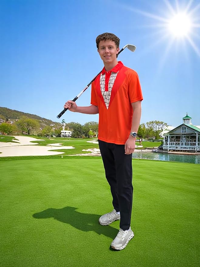 Funny Parody Golf Polo Shirt – Fun Movie Performance Quick Dry UPF Sun Protection Moisture Wicking Casual Wear Shocker Golf