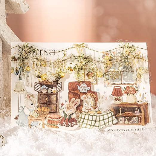 6 Rolls Winter PET Washi Tape, Nature Landscape Tape Stickers - Image 8