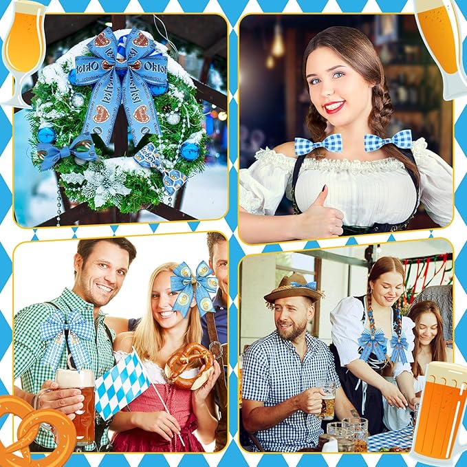 12 Rolls Oktoberfest Wired Edge Ribbon - Image 6