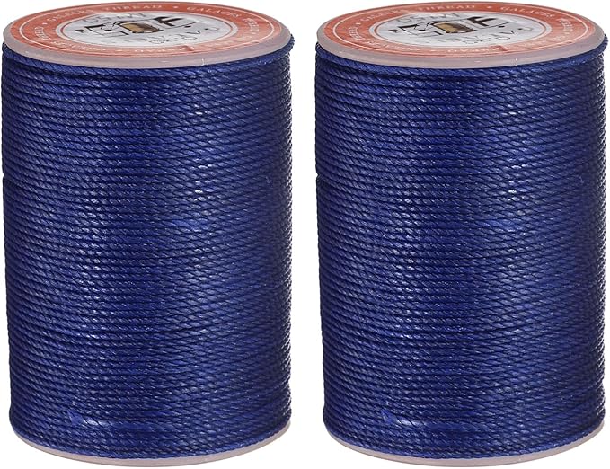 uxcell Round Leather Sewing Waxed Thread, 55m / 60 Yards Polyester Wax String by uxcell