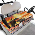 Golf Cart Seat Covers, Universal Golf Cart Seat Towel Blanket with 4 Front Pockets & Nonskid Bottom Fits for Club Car 2 Person Seats Golf Carts