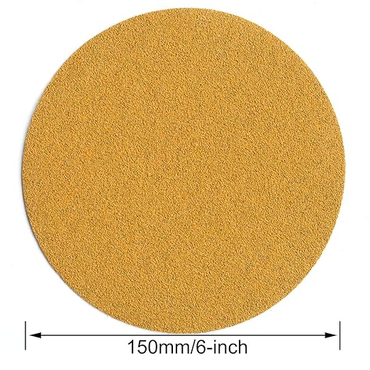 6-Inch No-Hole Hook and Loop Sanding Discs 60-Grit, Random Orbital Sandpaper - Image 6