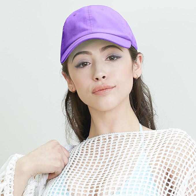 Cotton Baseball Cap Dad Hat – Washed Low Profile Adjustable Hat for Men Women Casual Outdoor Running Golf