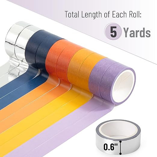 Mr. Pen- Washi Tape Set, 10 Rolls, Autumnal Reverie, Decorative Tape, Washi - Image 4