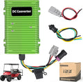Universal Golf Cart Voltage Reducer DC Converter 36V or 48V to 12V 30 A 360W for EZGO Club Car Yamaha Golf Carts, with Power Cables