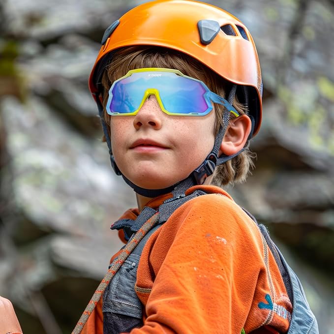 X-TIGER Kids Sunglasses Polarized Youth Baseball Sunglasses for 8-14 boys girls UV400 Sports Softball Cycling Glasses