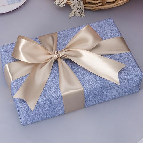 1 1/2 Inch Linen Beige Solid Satin Ribbon, 50 Yards Craft Fabric Ribbon - Image 2