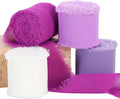 TONIFUL 4 Rolls Light Purple Chiffon Ribbon 1.5" x 5.5 Yards by TONIFUL