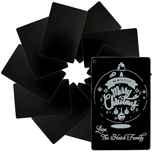 Metal Engraving Blanks for Etching w/Silhouette Cameo 4 Pro Plus, Brother Scan by ZoomPrecision
