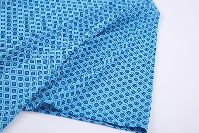 Alex Vando Mens Golf Shirt Moisture Wicking Quick-Dry Print Performance Polo Shirts for Men