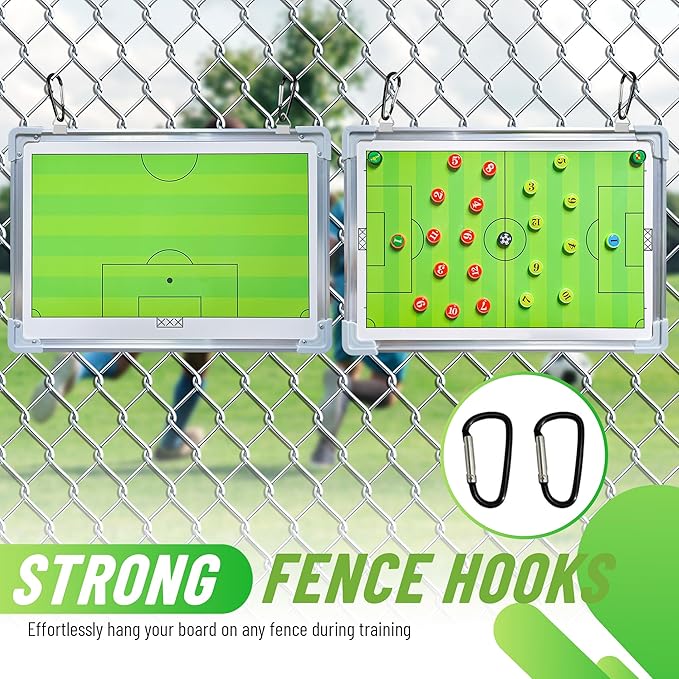 ZPU Soccer Coaching Board, Magnetic Soccer Board for Coaches, Soccer Tactics Clipboard with Dry Erase, Marker Pen, Magnets and Storage Bag, for Teaching and Game Plan