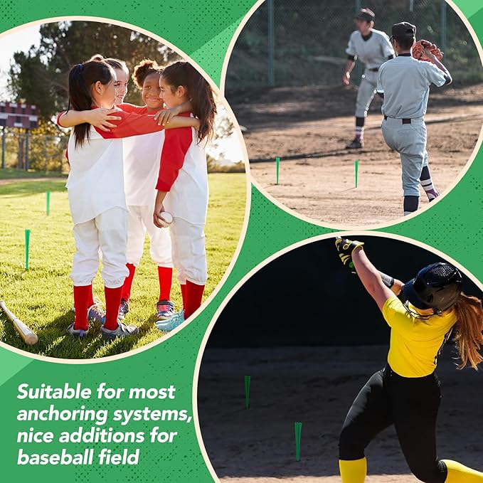 Shappy 24 Pieces Base Plugs with Tassels Heavy Duty Rubber Baseball Anchor Plug for Baseball Field Drill Softball Accessories