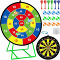 Large Dart Board for Kids, Kids Double-Sided Dart Board by MINIFUN