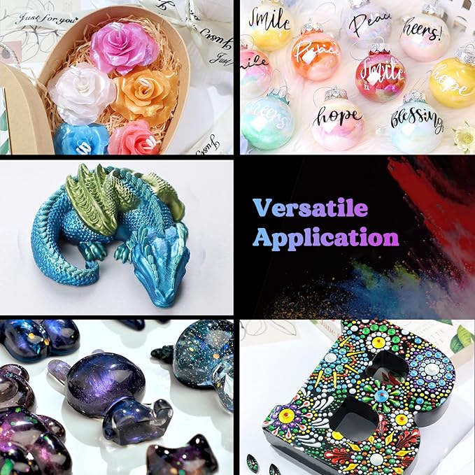 LET'S RESIN 60 Colors Mica Powder, Natural Pearlescent Pigment Powder - Image 6