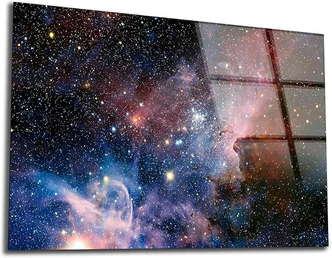 SpiritualHands Stunning Nebula Tempered Glass Wall Art Painting by SpiritualHands