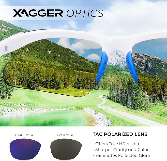 Xagger Kids Youth Polarized Sports Sunglasses for Boys Girls Baseball Softball Glasses TR90 Frame