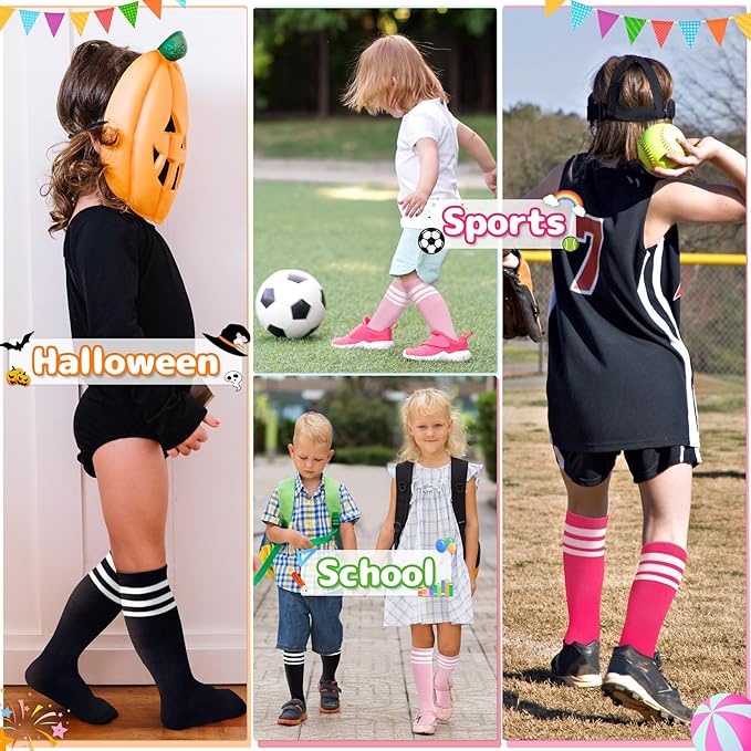 Olreco Toddler Soccer Socks Kids Baseball Socks Youth Softball Sock for Girls Boys Football Sock Boys Athletic Accessories