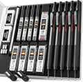 Nicpro Black Art Mechanical Pencil Set, 0.9 mm & 2mm Graphite Lead Holder by Nicpro