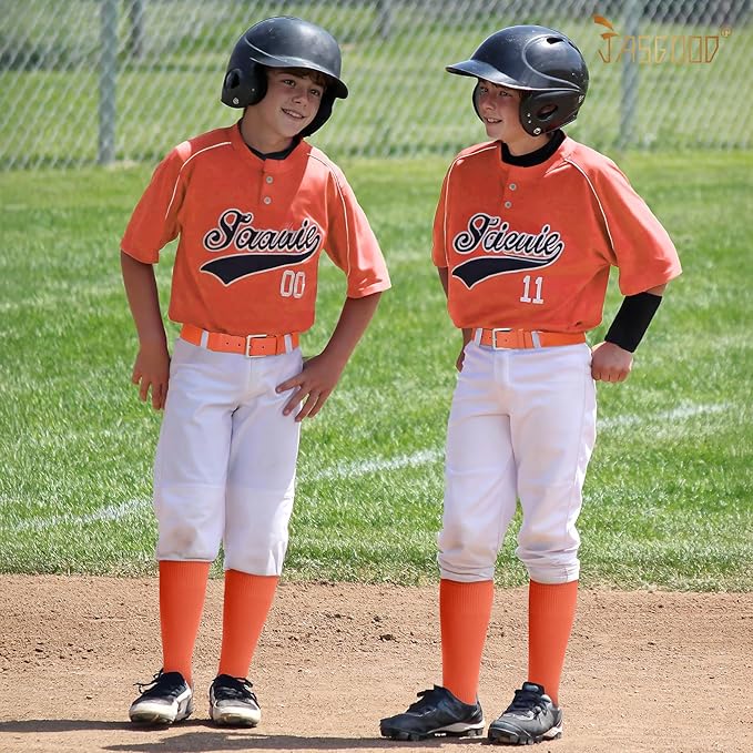 Baseball Socks and Belt for Youth Adult Softball Socks Combo Elastic Waist Belt for Men Kids Boys Girls Women JASGOOD