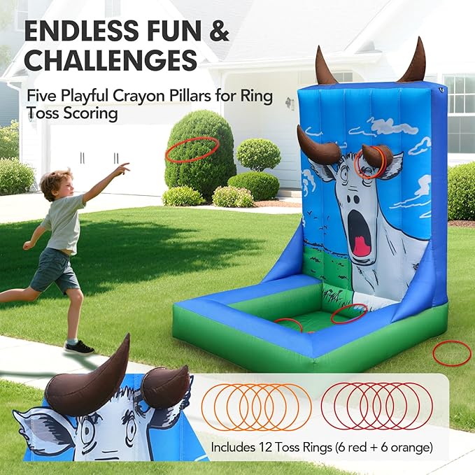 Inflatable Carnival Game with Built-in Blower, Portable Fun Toss Game - Image 4