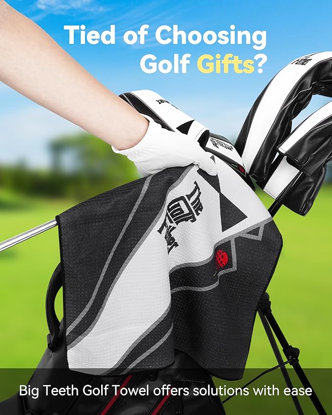 The Golf Father Funny Golf Club Covers, Driver Fairway Wood Hybrid Headcover, Mallet Putter Covers Blade Headcovers Putter Cover Magnetic, Black and White Color Iron Covers for Most Brands
