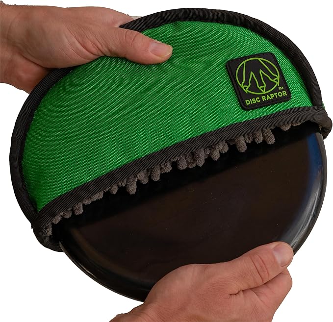 The Original Disc Golf Cleaning Tool with Microfiber & Turf | Flying Disc Golf Towel Accessories & Equipment | Patented Design