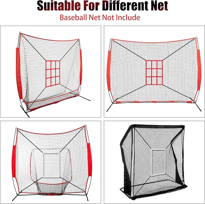 1pcs/2pcs Strike Zone Target Net,13.5x21.5in Pitching Strike Zone Net,Portable Strike Zone Plate for Baseball Pitching Accuracy Improve